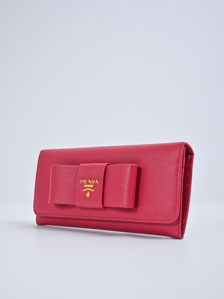 Shopbop Archive Prada Leather Ribbon Long Wallet, Saffiano