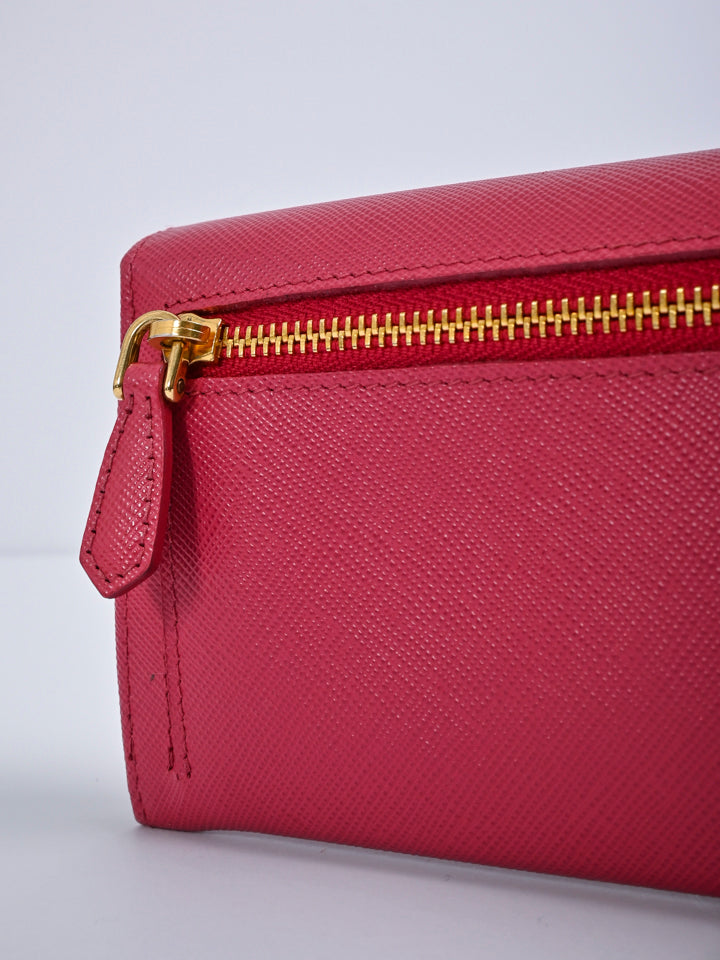 Prada Saffiano Leather Bow Wallet - The Palm Beach Trunk Designer