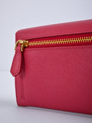 Prada Saffiano Leather Bow Continental Wallet