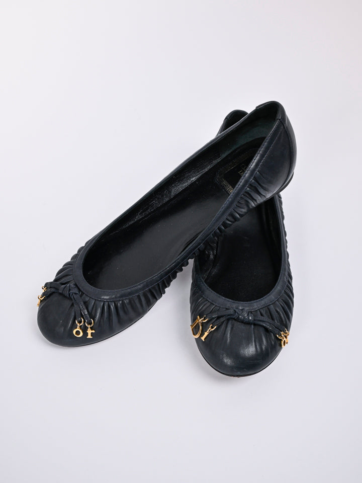 Christian Dior Cannage Leather My Dior Ballet Flats