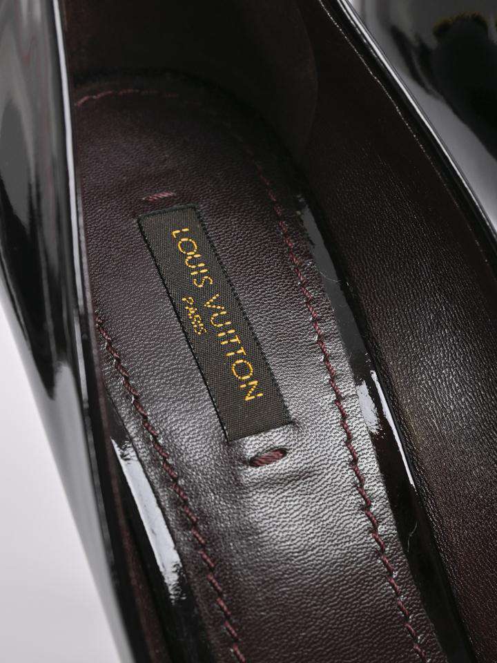 Louis Vuitton Black Leather Oh Really Peep Toe Platform Pumps Size 38 Louis  Vuitton
