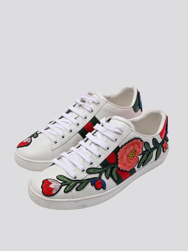 Opdatering mode Christchurch Gucci Ace Floral Embroidered Sneakers – AMUSED Co