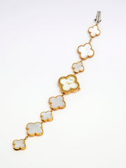 Van Cleef & Arpels  Mother Of Pearl 18K Yellow Gold Vintage Alhambra Women's Bracelet Watch