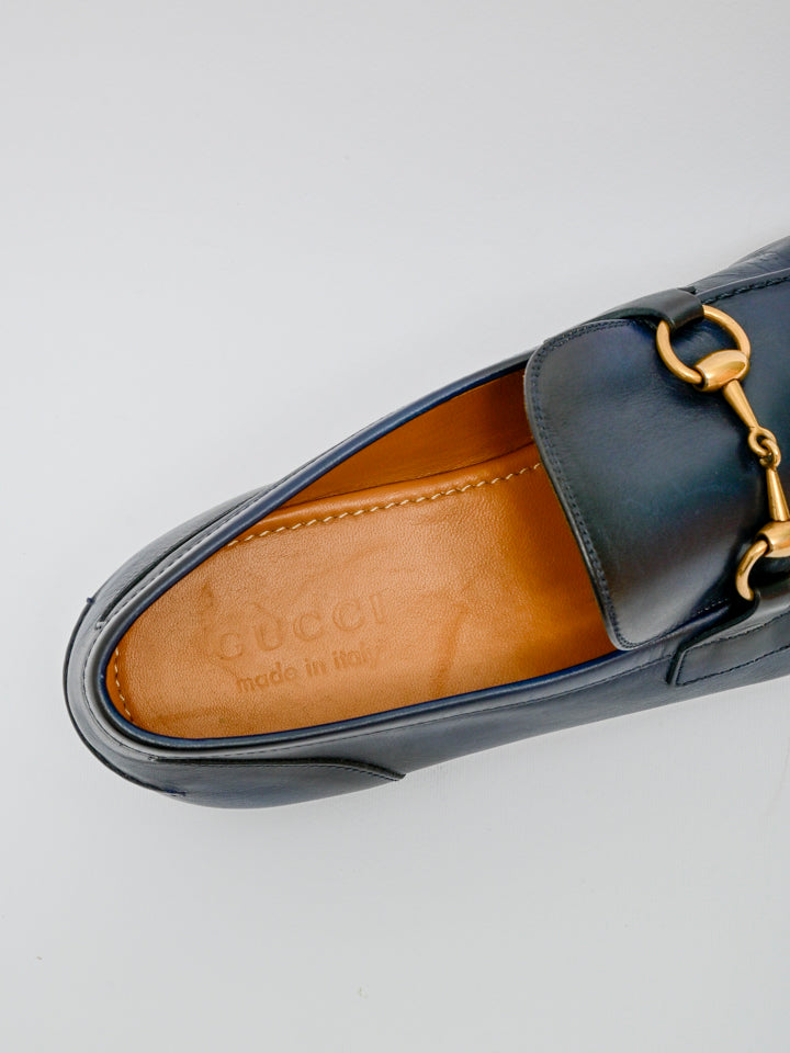 Gucci Jordaan Horsebit Slip On Loafers