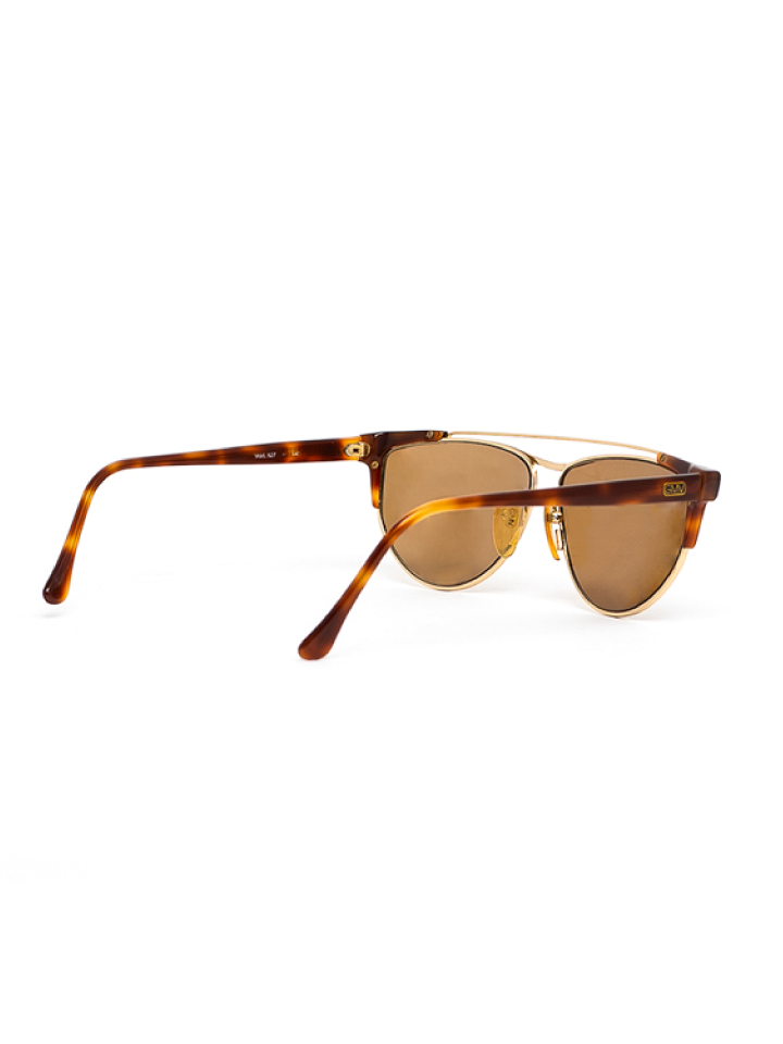 Gian Marco Venturi Double Brow Gold Vintage Frame Sunglasses
