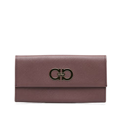 Gancini Leather Long Wallet_0