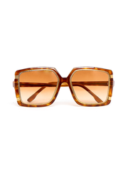 Ted Lapidus Square Tortoise Shell with Gold Details Sunglasses